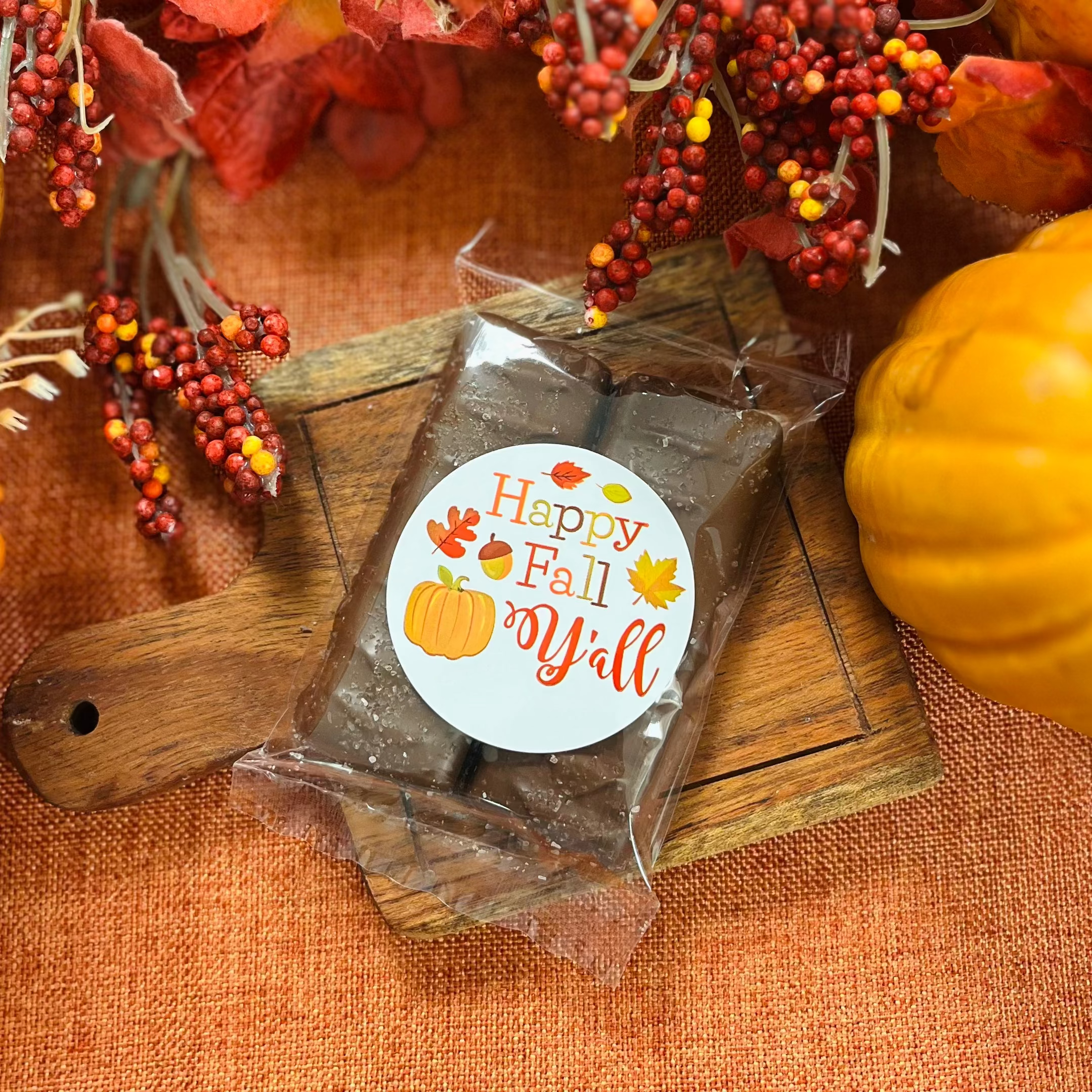 Fall Pretzel Caramel Bar Duo