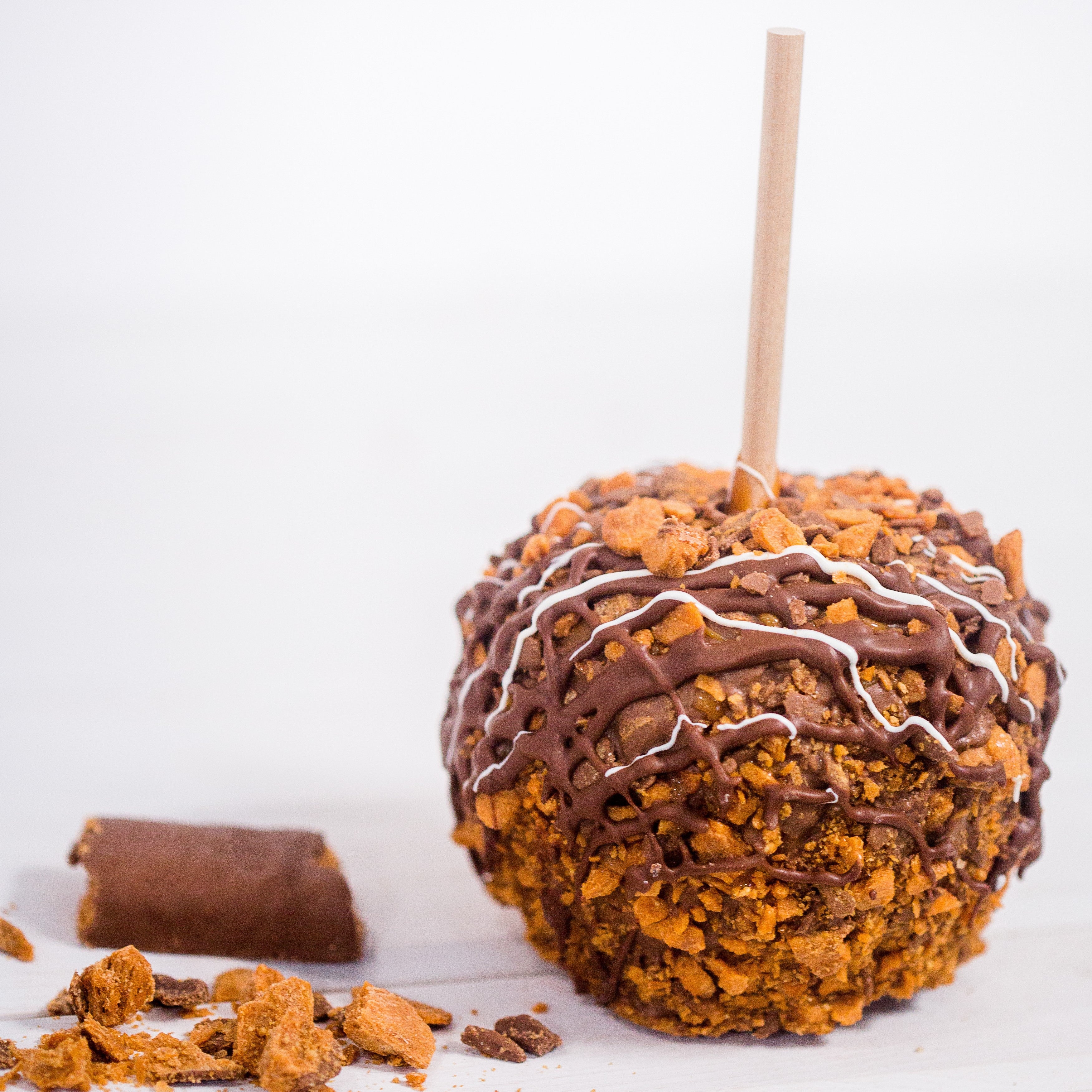 Butterfinger Caramel Apple