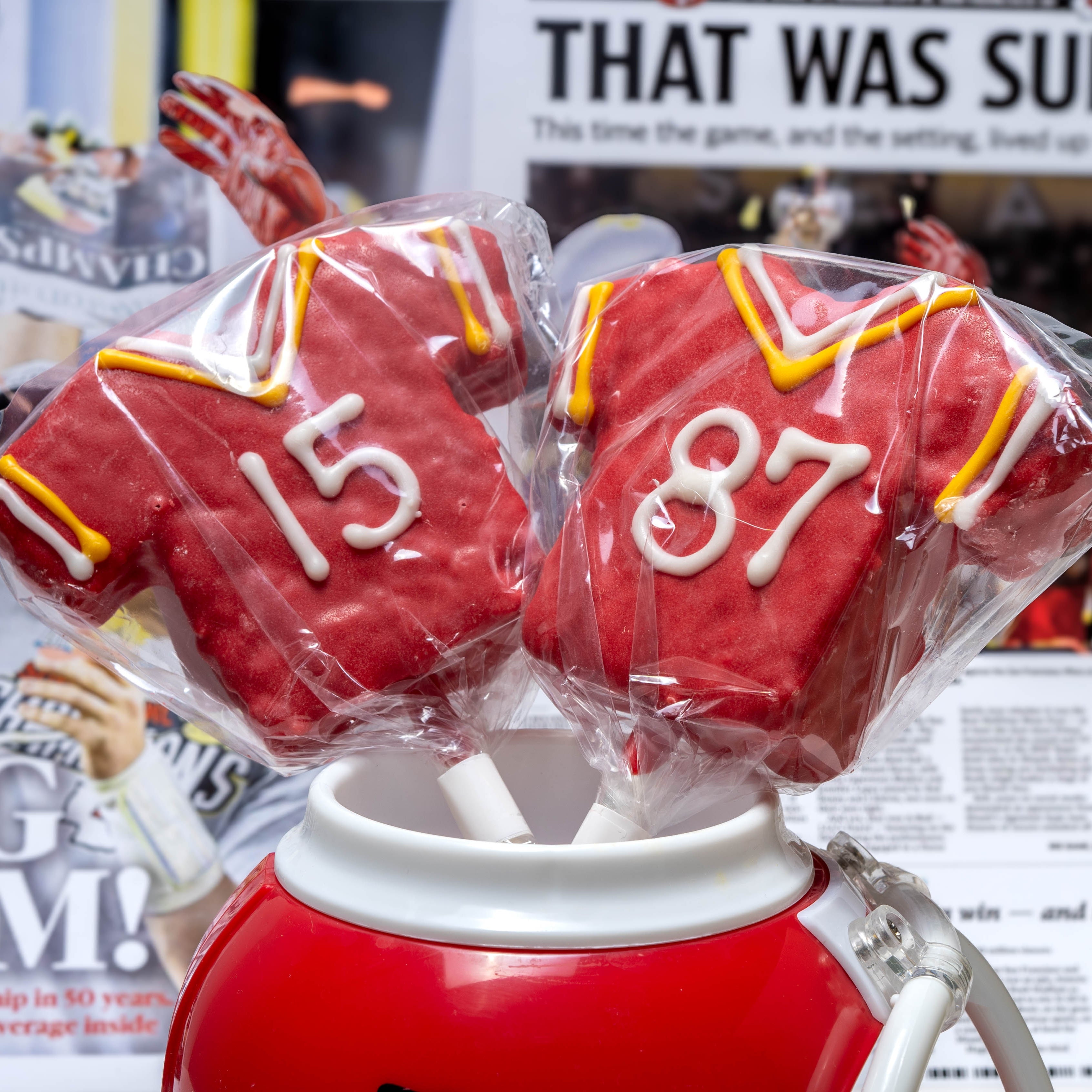 Chiefs Decorated Rice Krispy Treats