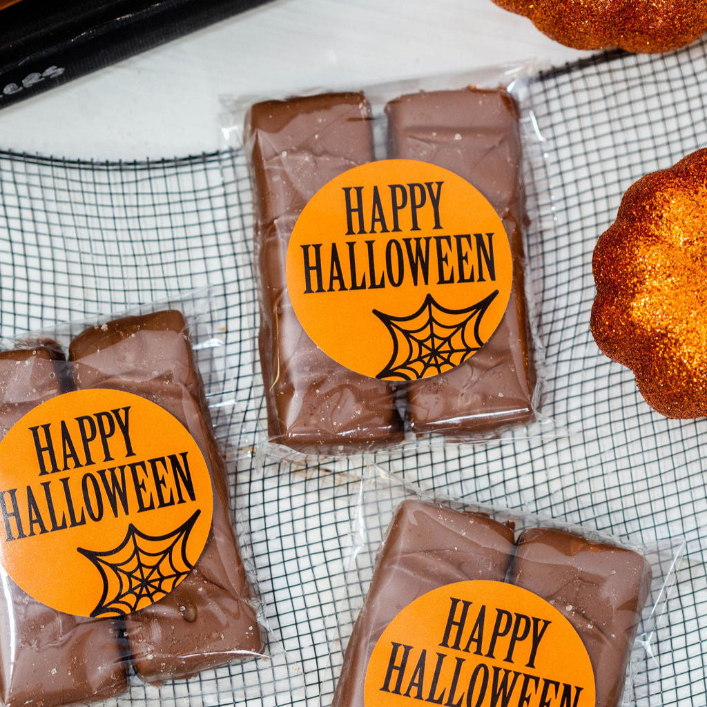 Halloween Pretzel Caramel Bar Duo