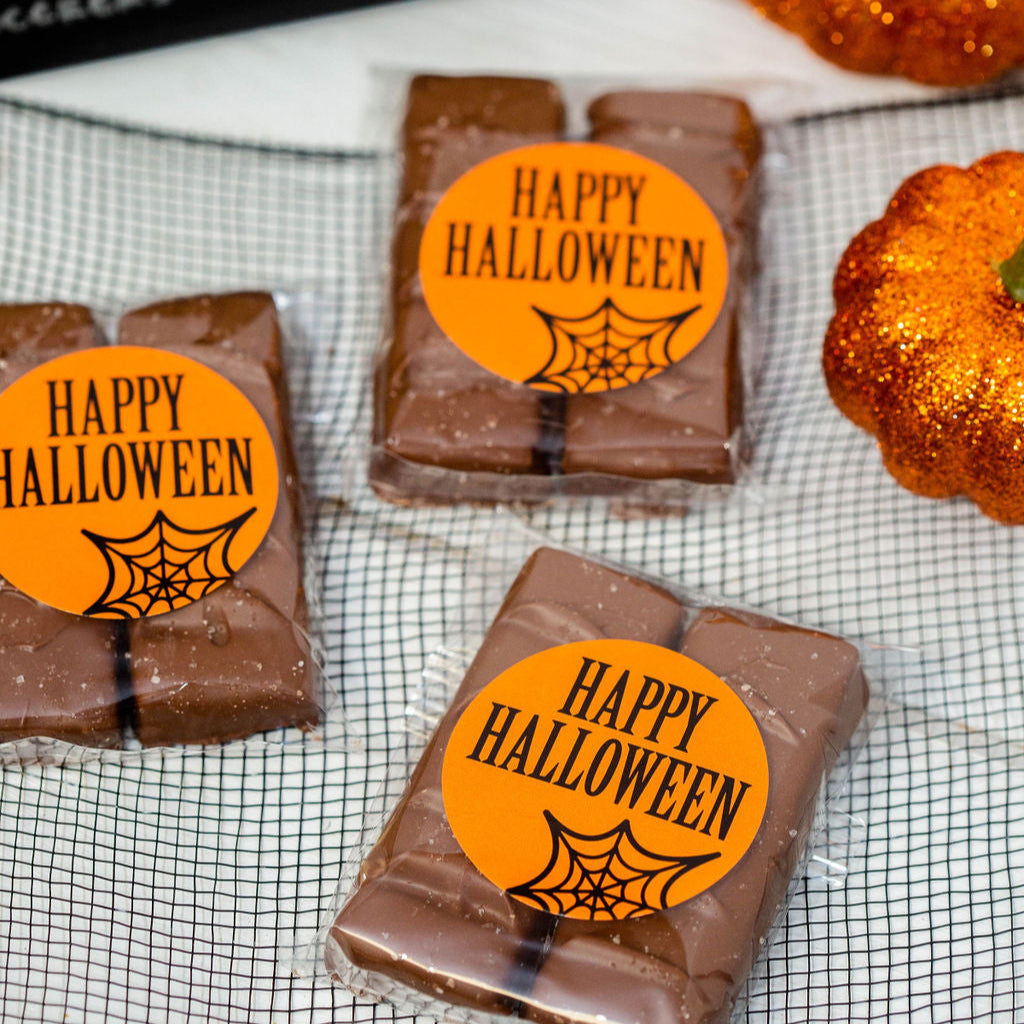 Halloween Pretzel Caramel Bar Duo